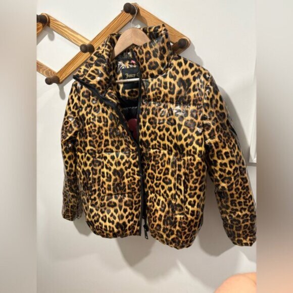 Juicy Couture BLACK LABEL Leopard Print Puffer Jacket - Picture 2 of 14